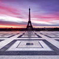 Buy canvas prints of  Paris Sky on Fire by Matthew Train