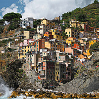 Buy canvas prints of Riomaggiore Village in the Cinque Terre by Rob Washington