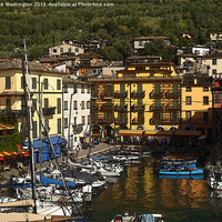 Buy canvas prints of Malcesine Harbour by Rob Washington