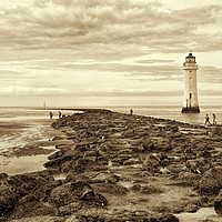 Buy canvas prints of New Brighton Lighthouse by dave mcnaught