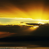 Buy canvas prints of Golden Gomera Sunset by Tenerife Memoriez