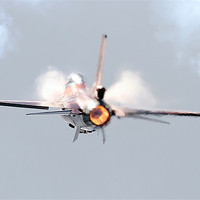 Buy canvas prints of F-16 afterburner pass by Rachel & Martin Pics