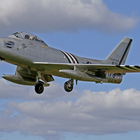 Buy canvas prints of F-86 sabre landing by Rachel & Martin Pics