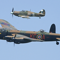 Buy canvas prints of Lancaster and Hurricane by Rachel & Martin Pics