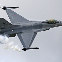 Buy canvas prints of  Dutch F-16 topside pass by Rachel & Martin Pics