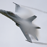 Buy canvas prints of  Swiss F-18 in its own cloud by Rachel & Martin Pics