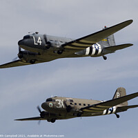 Buy canvas prints of DC-3 Dakota Pair by Keith Campbell