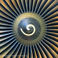 Aircraft Engine Metallic Reflections