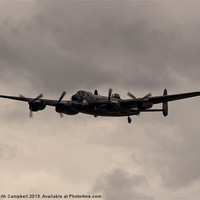Buy canvas prints of RAF BBMF Lancaster flypast by Keith Campbell