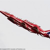 Buy canvas prints of Red Arrows Trio by Keith Campbell
