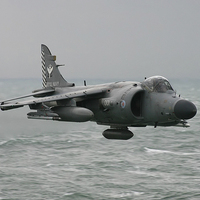 Buy canvas prints of Sea Harrier - low and fast! by Keith Campbell