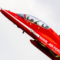 Buy canvas prints of RAF Red Arrow by Keith Campbell