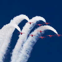 Buy canvas prints of Red Arrow Fred Loop by Keith Campbell