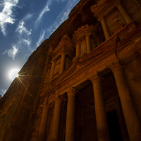 Buy canvas prints of  Petra Treasury by Keith Campbell