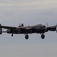 Buy canvas prints of  AVRO Lancaster landing by Keith Campbell