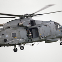 Buy canvas prints of  Royal Navy Merlin ZH858 by Keith Campbell