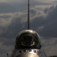 Buy canvas prints of  F-16 Falcon head-on by Keith Campbell