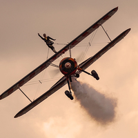 Buy canvas prints of  Breitling Boeing Stearman by Keith Campbell