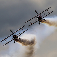 Buy canvas prints of Breitling Boeing Stearman Pair by Keith Campbell