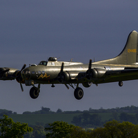 Buy canvas prints of  B-17 Flying Fortress returning home by Keith Campbell