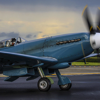 Buy canvas prints of Spitfire PS915 starting. by Keith Campbell