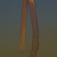 Buy canvas prints of  Red Arrows Big Break by Keith Campbell