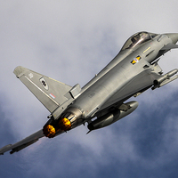Buy canvas prints of  Typhoon rocket. by Keith Campbell