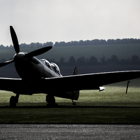 Buy canvas prints of  Twin-seat Spitfire - colour version by Keith Campbell