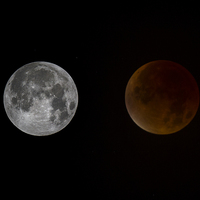 Buy canvas prints of Blood Red Super Moon Eclipse by Keith Campbell