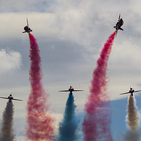 Buy canvas prints of Red Arrows - rollbacks head-on by Keith Campbell