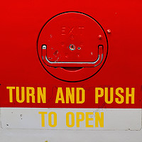 Buy canvas prints of Turn and Push to Open by Keith Campbell