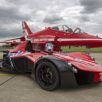 Buy canvas prints of Red Arrows BAC Mono by Keith Campbell