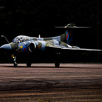 Buy canvas prints of RAF Buccaneer on the Runway by Keith Campbell