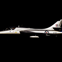 Buy canvas prints of Silver Hawker Hunter XL577 by Keith Campbell
