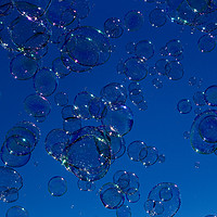 Buy canvas prints of Blue Bubbles by Keith Campbell