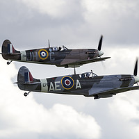 Buy canvas prints of Spitfire Pair by Keith Campbell