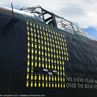 Buy canvas prints of RAF Lancaster Nose Art by Keith Campbell