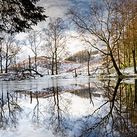 Buy canvas prints of Lantys Tarn, Cumbria by ANDREW HUDSON