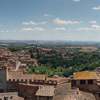Buy canvas prints of Panoramic view of Siena by ANDREW HUDSON