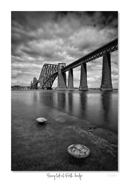 Rising tide at Forth bridge. Scotland Scottish Picture Board by JC studios LRPS ARPS