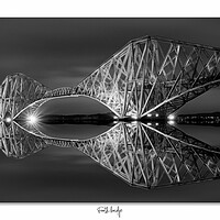 Buy canvas prints of Abstract Forth fine art  bridge in mono by JC studios LRPS ARPS