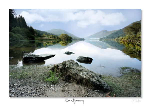 One misty morning Loch Eck Scotland Picture Board by JC studios LRPS ARPS