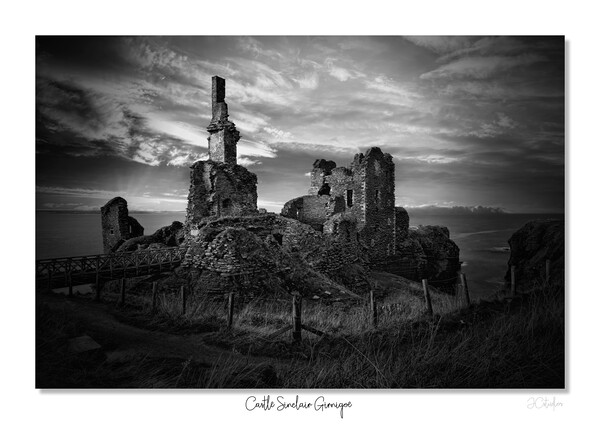  Castle Sinclair Girnigoe. Scotland, Scottish,  Picture Board by JC studios LRPS ARPS