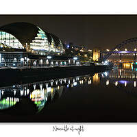 Buy canvas prints of  Newcastle at night panoramic  by JC studios LRPS ARPS