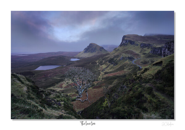 The lone tree on Skye Quiraing Scotland Highlands Picture Board by JC studios LRPS ARPS