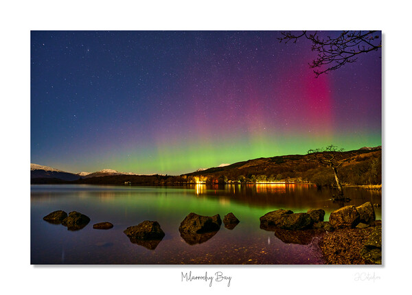 Abstract Milarrocky bay aurora Scotland Picture Board by JC studios LRPS ARPS