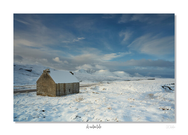 A winters tale.  Old home in the Scottish highlands in winter Picture Board by JC studios LRPS ARPS