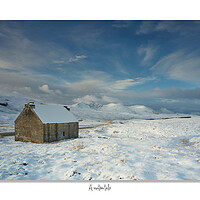 Buy canvas prints of A winters tale.  Old home in the Scottish highlands in winter by JC studios LRPS ARPS
