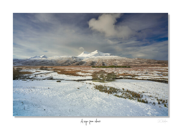 A sign from above snowy winter scene in Scotland Picture Board by JC studios LRPS ARPS