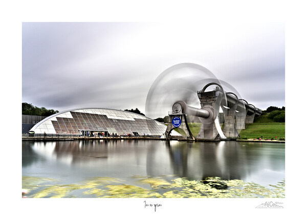 In a spin the Falkirk wheel colour Picture Board by JC studios LRPS ARPS